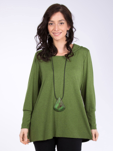 Shirt Tanja Kap. LA olive-melange 3XL