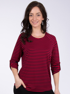 Shirt Mathea Streifen rot-tinto 2XL