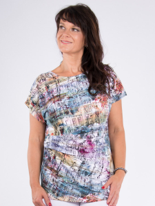 Shirt Palmira bunt Print-Lurex 3XL