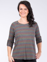 Shirt Mathea Streifen grau-mulitcolor 3XL