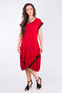 Kleid Akira 21 rot-schwarz 2XL
