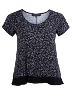 Shirt Charey Millefleurs weiss-schwarz XL