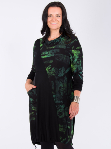 Kleid Joanice cyan Print forest-schwarz S