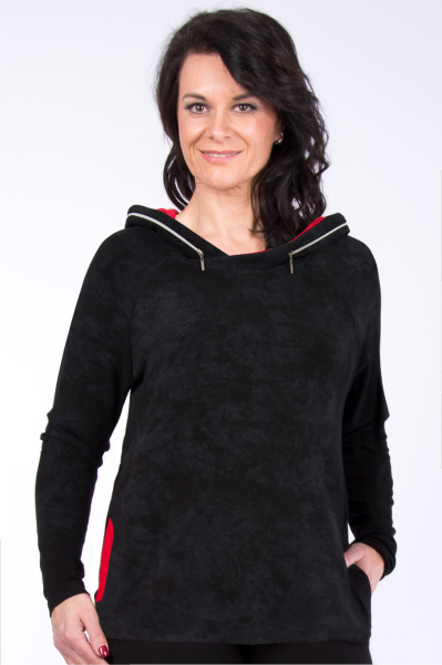 Pullover Wendy anthrazit-rot XL
