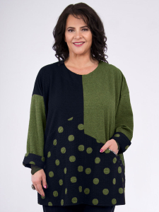 Pullover Shelby olive-blau 2XL