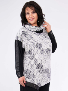 Pullover Nuria weiß-schwarz 3XL