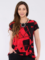 Shirt Charey Print red-black triangle 2XL