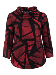 Shirt Jones Print schwarz-rot triangle XL
