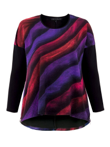 Shirt Milly Print violett-rot wave L