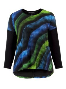 Shirt Milly Print grün-azurblau wave M